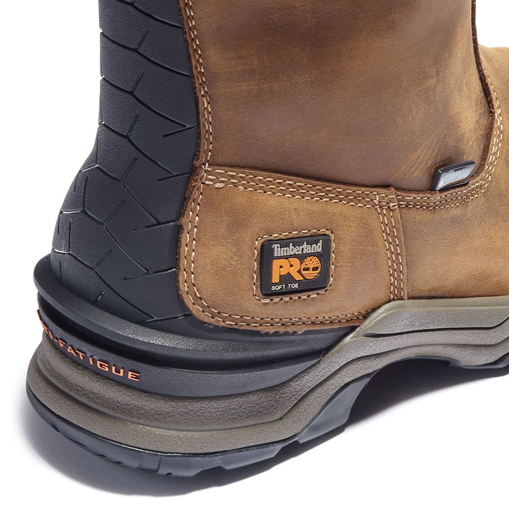 Bocanci De Muncă Timberland Barbati Maro/Negrii - Pro® Hypercharge Pull-On - Romania - BWADRO836